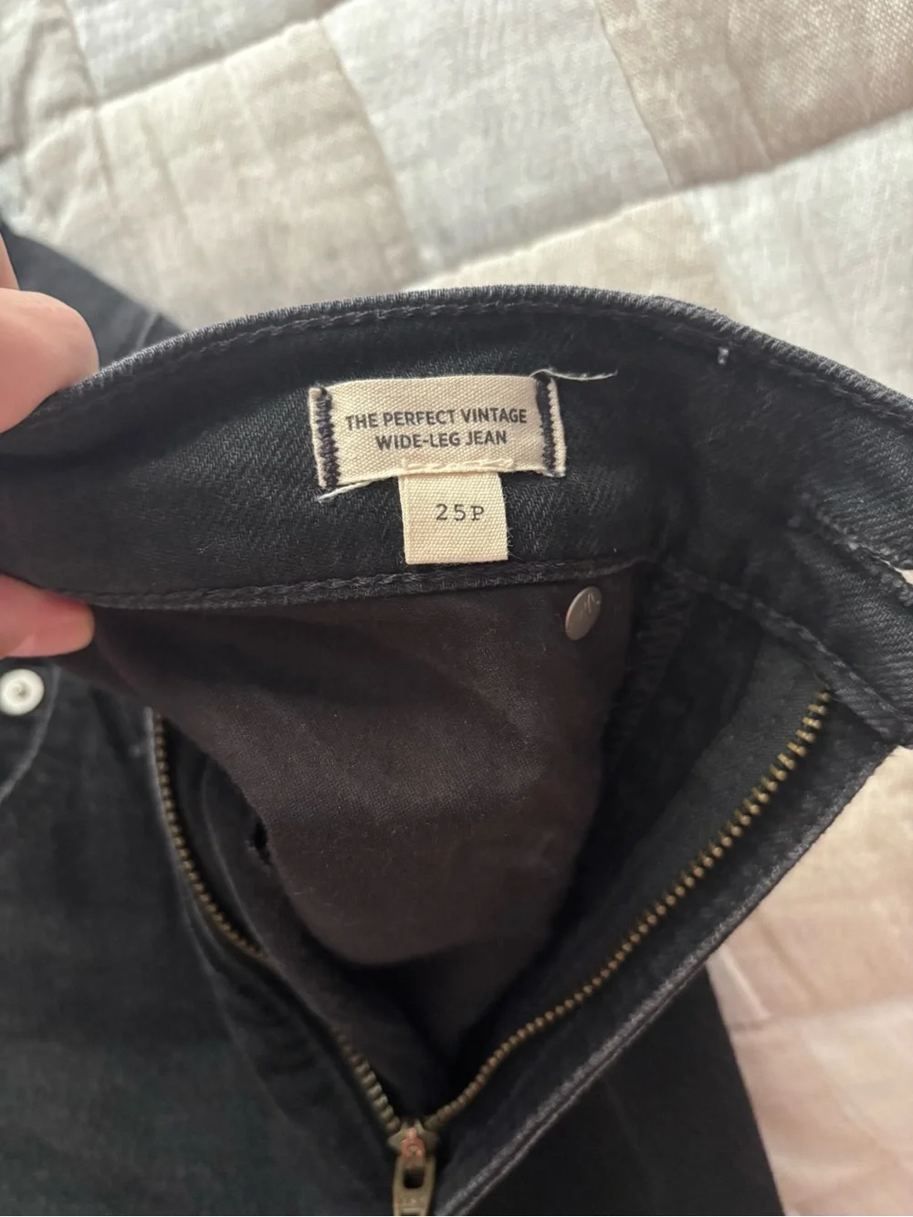 [Madewell] Black The Perfect Vintage Wide-Leg Jean